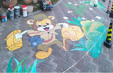 乐业夏季画地面彩绘会遇到的问题