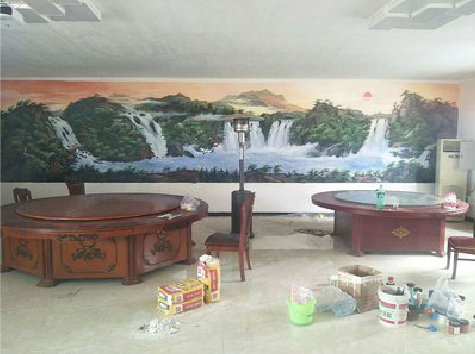 乐业墙绘-写实风景