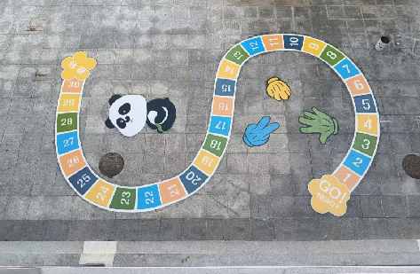 乐业地面游戏彩绘