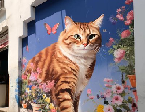 乐业自己绘制有个性的手绘墙