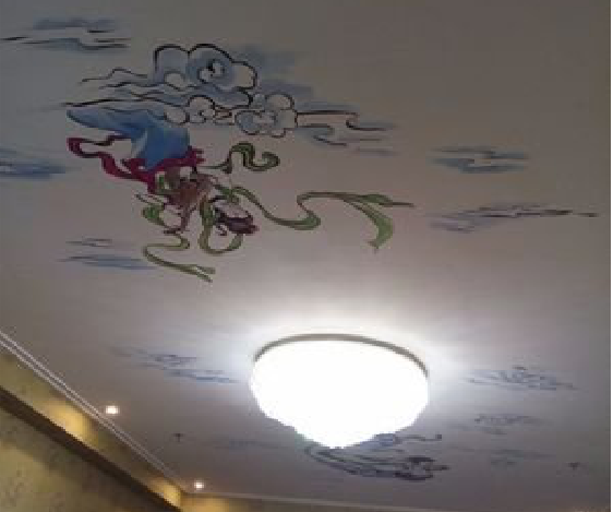 乐业如何快速绘制天花板上的手绘墙？